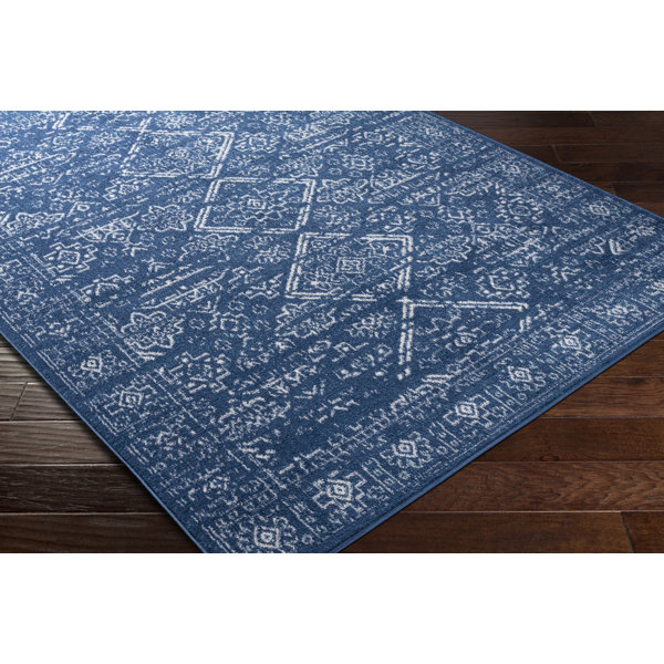 Lark Manor Roundhay Performance Navy/White Rug & Reviews Wayfair